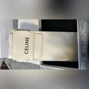 Brand new Celine sunglass calfskin case Celine Smooth Calfskin Sunglasses Pouch Tan 1663668  main image 4